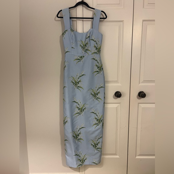 Lily of the Valley Maxi Dress in Blue and Green - Picture 4 of 9